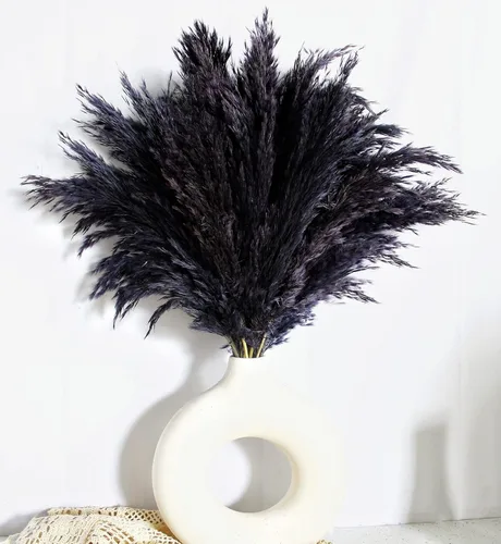 Vista 15 de 40 piezas de decoración de ramo de hierba de pampa natural, flores y plumas bohemias para centros de mesa, perfecto para rellenos de jarrones