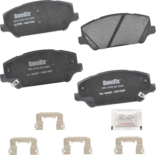 Vista 303 de Pastillas de freno delanteras semi-metálicas Bendix Priority1 CFM1774 para Ford Transit 2019-2017, Transit-150 2021-2015, Transit-250 2021-2015