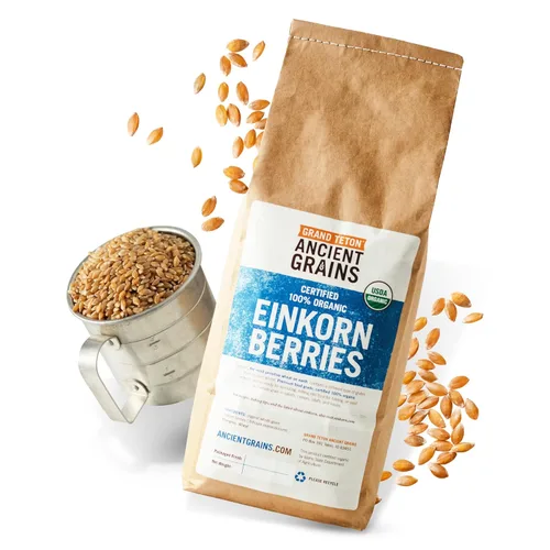 Vista 9 de Grand Teton Ancient Grains - Bayas de Einkorn 100% orgánicas, Farro Piccolo de grado alimenticio premium, bayas de trigo Einkorn, grano de Einkorn