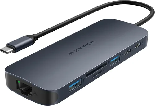 Vista 8 de HyperDrive Next Hub USB C de 4 Puertos para Mac, PC, Chromebook con HDMI 4K60Hz, 2 USB-A, Hub USB C 10Gbps, Puertos USB-C 10Gbps 100W de Entrega