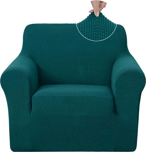 Vista 76 de U-NICE HOME Funda elástica para sofá, lavable, protector de muebles para sofá de 3 cojines, apta para mascotas (sofá, beige)