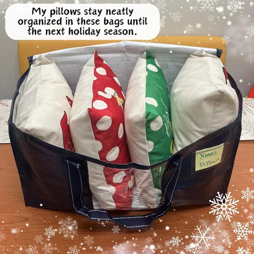 Vista 8 de VENO Paquete de 2 bolsas de mudanza resistentes, bolsas de almacenamiento de ropa y edredón con ventana transparente, suministros de embalaje