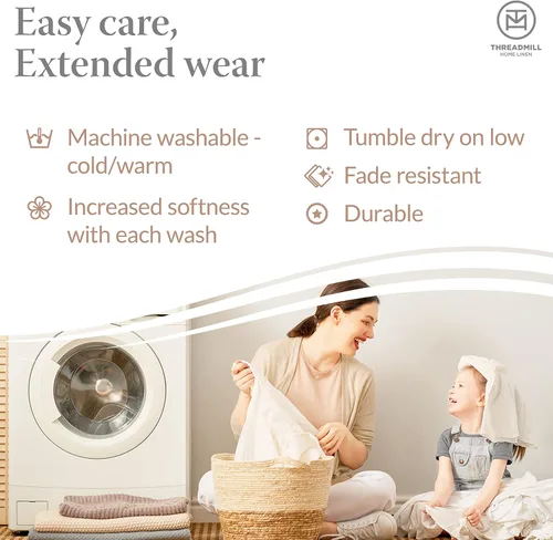 Vista 6 de Threadmill Juego de sábanas 100% algodón para bolsillo profundo, suave, resistente a la decoloración, 500 hilos, juego de sábanas de 4 piezas