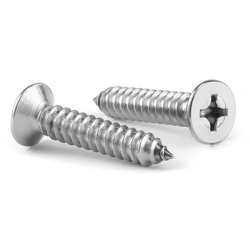 Vista 10 de Tornillos para madera #14 x 1 pulgada, 100 tornillos de acero inoxidable 18-8 (304), cabeza plana, tornillos de yeso autorroscantes rápidos Phillips
