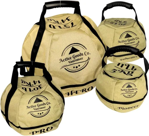 ActiveGoodsCo. Bolsa de arena con pesa rusa para entrenamiento de fitness, diferentes tamaños de 11 libras a 75 libras. Visita para ver las