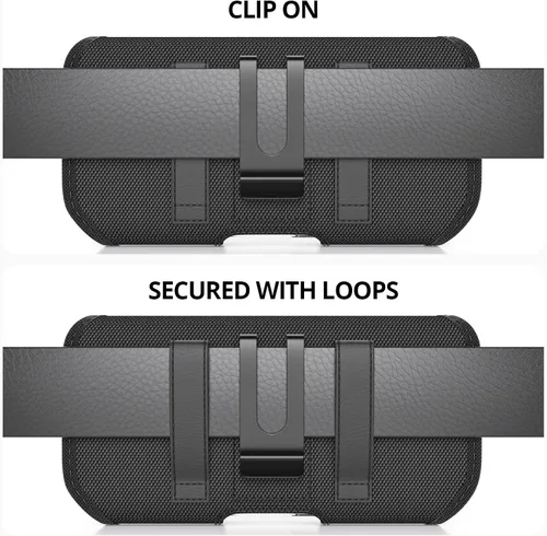 Vista 4 de Stronden Funda de cierre magnético para Samsung Galaxy S26, S25, S24, S23, S22, S21, S20, S10, S9, A10e, A01 - Funda de nailon para cinturón