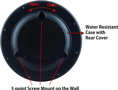 Vista 5 de JUSTIME Reloj de pared resistente al agua de 8.5 pulgadas, silencioso sin tictac, funciona con pilas, reloj analógico moderno para sala de estar