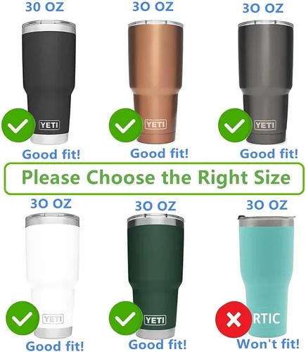 Vista 6 de Tapas de repuesto para vasos, tapas de vaso a prueba de derrames, 30 onzas para YETI Rambler, Ozark Trail y otras marcas de vasos de acero