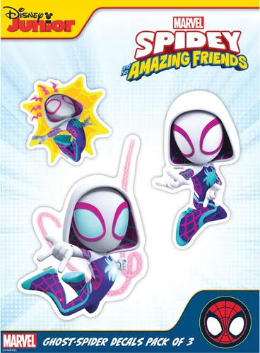 Vista 12 de Marvel Spidey and His Amazing Friends Calcomanías - Juego de 4 calcomanías de vinilo Ghost-Spider Gwen Stacy para automóvil, botella de agua