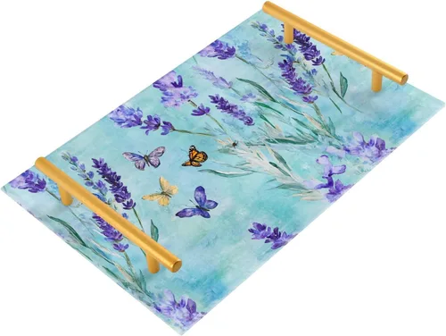 Vista 17 de Flowers Daffodils Snapdragon Iris Orange Tray for Bathroom Paper Towel Tray Desk Drawer Organizer for Sink
