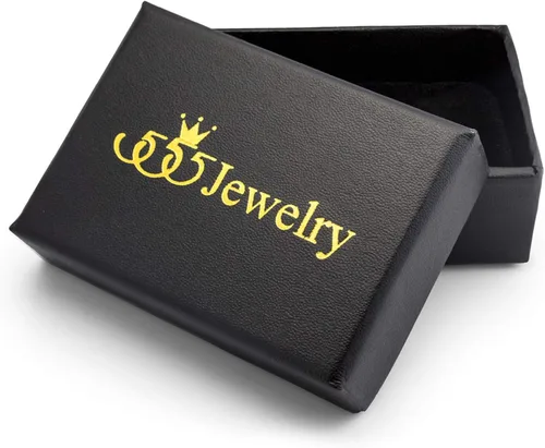 Vista 7 de 555Jewelry Aretes hipoalergénicos de acero inoxidable con estrella de David para mujeres y niñas