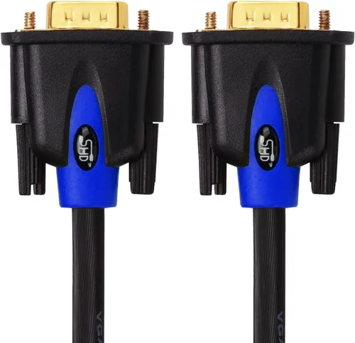 SHD Cable VGA, VGA a VGA HD15 Cable de monitor para PC portátil TV proyector-3 pies