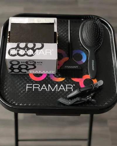 Vista 6 de Framar Láminas de Cabello Negras para Resaltar - Láminas de Cabello Emergentes, Láminas de Resaltado para Cabello, Hojas de Papel de Aluminio