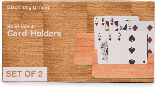 Vista 7 de Black long Di fang Tamaño estándar de haya sólida jugando titular-2 piezas de almacenamiento de tarjetas