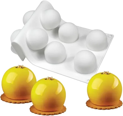 Vista 16 de mostsom Molde de silicona para chocolate medio redondo, molde de silicona semiesfera, moldes de silicona para hornear de media esfera para hacer
