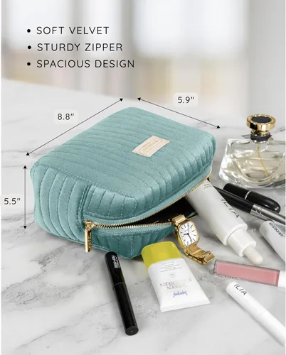 Vista 3 de Benevolence LA Neceser para mujer, neceser de viaje para cosméticos, maquillaje, artículos de tocador Neceser para viajes, bolsa de cosméticos