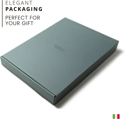 Vista 7 de Maruse italiano portadocumentos de piel – fabricado en Italia, Negro