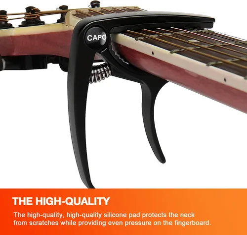 Vista 7 de Cejilla de guitarra acústica y eléctrica - Cejillas de guitarra de 6 cuerdas