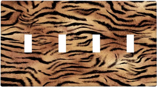 Vista 75 de Placa de interruptor de luz de 3 cuadrillas de piel de vacuno, placa frontal eléctrica de triple palanca para baño, cocina, dormitorio, habitación