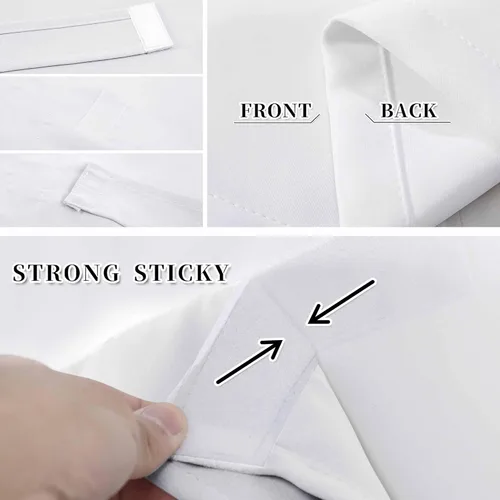 Vista 6 de Aosky Cortina opaca para puerta, persianas de puerta francesa para privacidad, cortinas de puerta Tricia con aislamiento térmico para patio, cortina