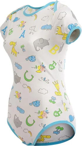 Vista 6 de Littleforbig - Mameluco para adultos con botones para bebés y pañales (ABDL)