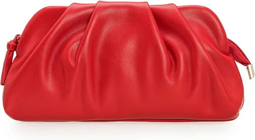 Vista 11 de CHARMING TAILOR Bolso tipo sobre elegante de cuero vegano suave con pliegues de PU para mujer