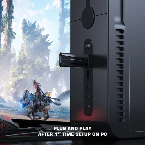 Vista 3 de GameSir Adaptador inalámbrico para PS5, adaptador VX Keybaord y guía de convertidor de mouse para controlador oficial DualShock, control Xbox