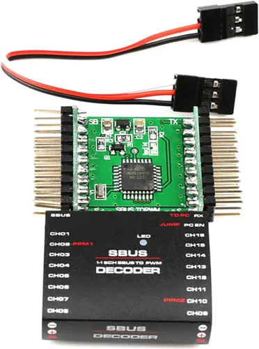 Adaptador convertidor de señal de 16 canales, SBUS a PWM/PPM/DECODER Convertidor para Futaba para Frsky