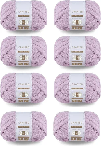 Vista 54 de Crafted By Catherine Hilo de Chenille Grueso - Paquete de 2 (8 oz / 227 g, 31.7 Yardas Cada Madeja), Beige, Calibre 7 Jumbo