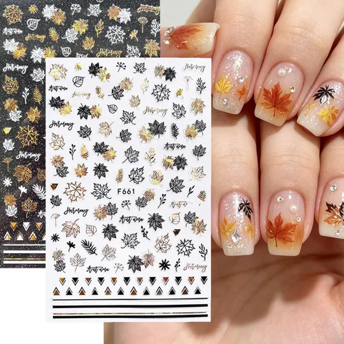 Vista 5 de 8 hojas de calcomanías de arte de uñas de conejo de Pascua, 3D, autoadhesivas, accesorios de arte de uñas, caricaturas, conejos, animales Colorido -1