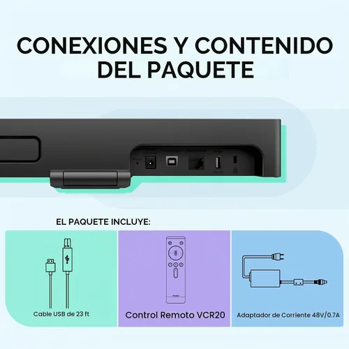 Vista 6 de Yealink MeetingBar A10 - Cámara web para sala de conferencias 4K con cámara gran angular de 120, sistema operativo Android, sistema de A10-010