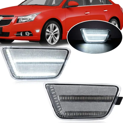 Vista 10 de NJSBYL Conjuntos de luces de posición lateral LED para Cruze 2011 2012 2013 2014 2015 2016 Chevy Cruze Diesel Eco L LS LT LTZ, luces de posición