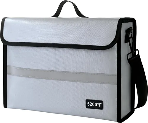 Vista 8 de Bolsa de documentos ignífuga – Caja de documentos impermeable ignífuga para documentos y dinero en efectivo Organizador de documentos ignífugo