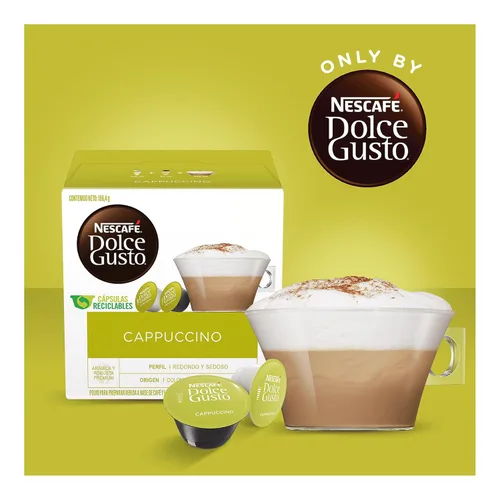 Vista 9 de NESCAFÉ Dolce Gusto Cápsulas de café capuchino, 16 unidades (paquete de 3)