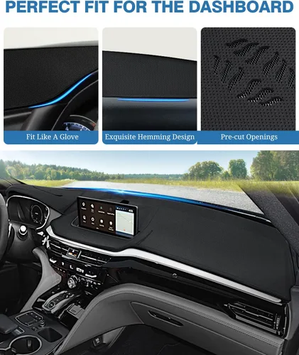 Vista 299 de FIILINES - Cubierta para tablero, accesorio para tablero de malla antideslizante, parasol sin reflejos y protector compatible con Toyota Tundra