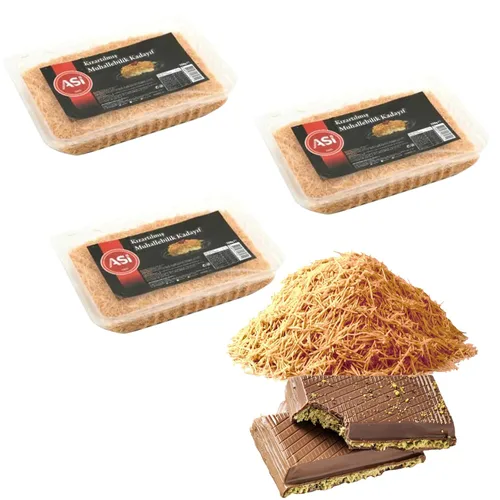 Vista 5 de Kataifi picado cocido y seco de 7.05 oz/7 onzas para chocolate Dubai Masa de fillo triturada lista para usar (Kadayıf/Kunafa) Sellada al vacío