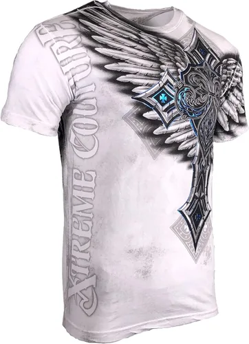 Vista 6 de Xtreme Couture by Affliction - Camiseta de manga corta para hombre, Blanco
