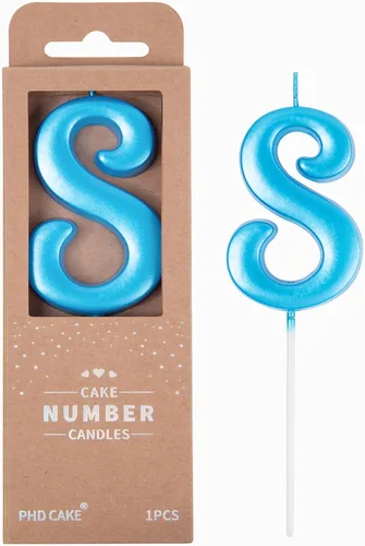 Vista 13 de PHD CAKE Velas de cumpleaños de 7 cm Elegantes Azul Número 4, Velas de Número Azul, Velas de Número para Pastel, Celebración de Fiesta