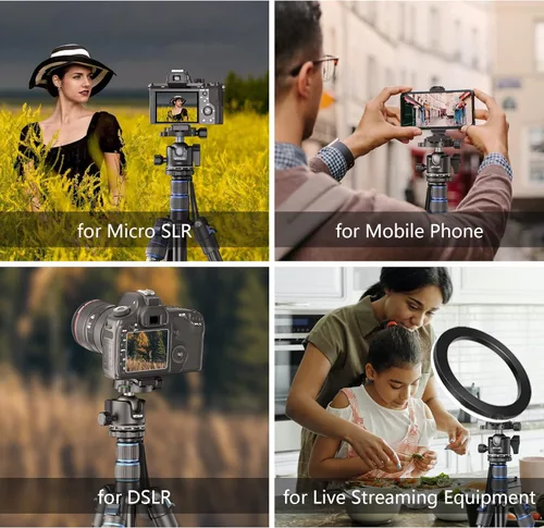 Vista 6 de WEYLLAN Cabeza de bola de perfil bajo – Soporte de cámara panorámica de metal de 1.417 in con placa de liberación rápida Arca de 1/4 '' para trípode