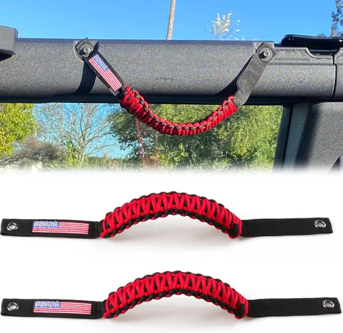 Vista 26 de Asas de agarre de barra antivuelco para Ford Bronco 2021 2022 2023 2024 2025 2 accesorios de 2 puertas y 4 puertas, mango de agarre de paracaídas