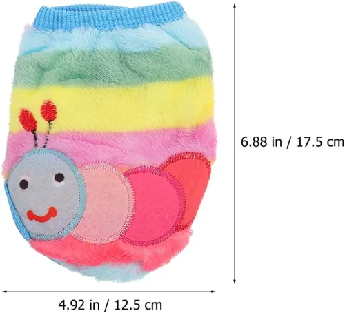 Vista 3 de POPETPOP 4 piezas de ropa de conejo, suéter de invierno para perros pequeños, abrigos cálidos de invierno, ropa para mascotas, chaleco de conejo