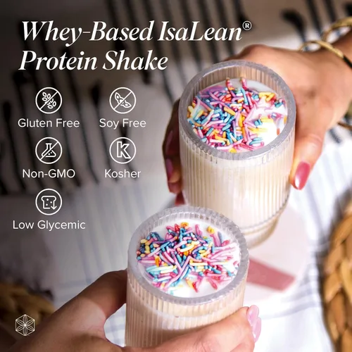 Vista 3 de IsaLean Batido de Proteínas - Reemplazo completo de comida de superalimentos para mantener un peso saludable y el crecimiento muscular magro con 24