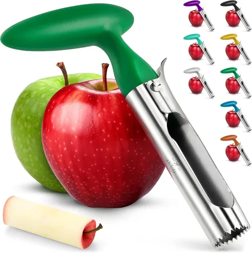 Vista 12 de Zulay Kitchen Herramienta Premium para Descorazonar Manzanas - Hojas Ultra Afiladas de Acero Inoxidable y Serradas para Descorazonar Fácilmente