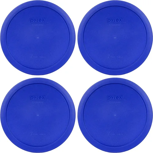 Vista 4 de Pyrex 7402-PC 6/7 tazas Cadet Blue Round Storage Tapa de repuesto – Fabricado en Estados Unidos