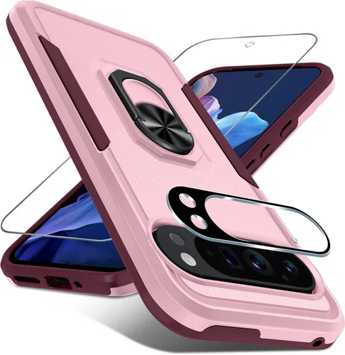 Vista 35 de Janmitta Funda para Google Pixel 7a con protector de pantalla + protector de lente de cámara, resistente a prueba de golpes, funda de teléfono