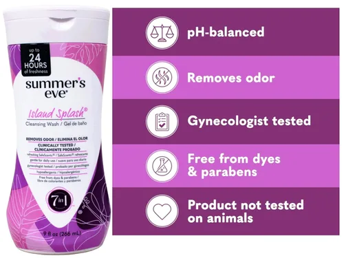 Vista 2 de Summer's Eve Lavado limpiador para pieles sensibles, Island Splash 9 oz