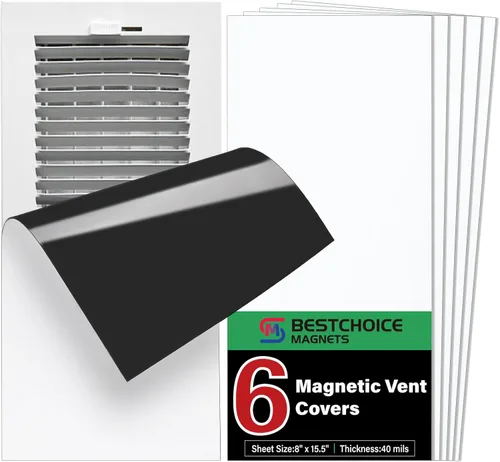 Vista 8 de Paquete de 4 cubiertas de ventilación magnéticas, cubiertas de ventilación de alta resistencia de 5.5 x 12 pulgadas, cubierta de ventilación