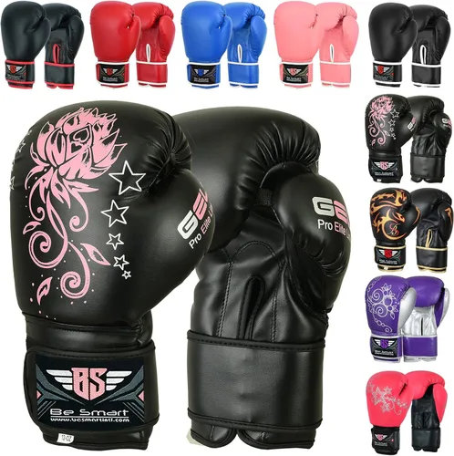 Guantes de boxeo para niños Be Smart de 4 a 12 años, 4oz 6oz, guantes de entrenamiento para niños, guantes de boxeo juvenil, guantes de