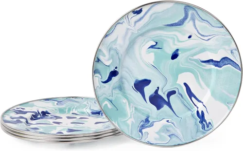 Vista 9 de Golden Rabbit Enamelware Sandwich Plates, 8.5 inch, Americana, Set of 4