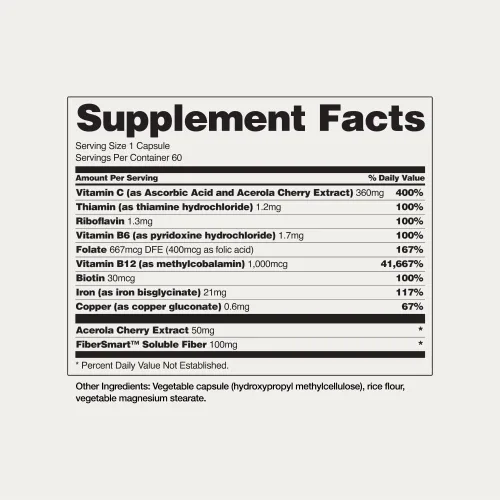 Vista 6 de Snap Supplements Suplementos naturales de hierro constructor, píldoras de hierro de 21 mg para aumentar la energía, el metabolismo y la digestión